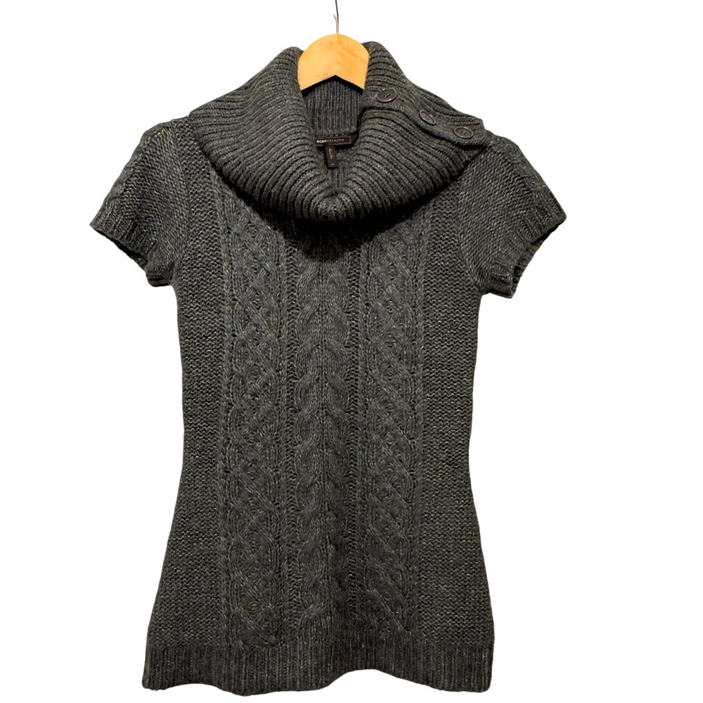 BCBGMaxAzria Cowl Neck Short Sleeve Sweater